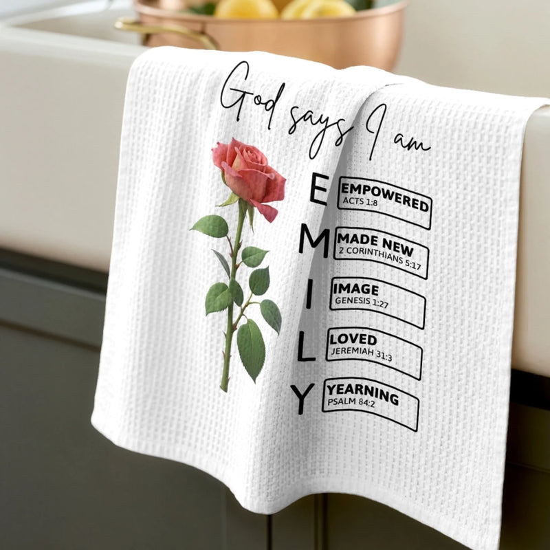 Personalized Kitchen Towel – Birthday Gift For Sister, Bestie, Best Friend – Bloom Through Life
