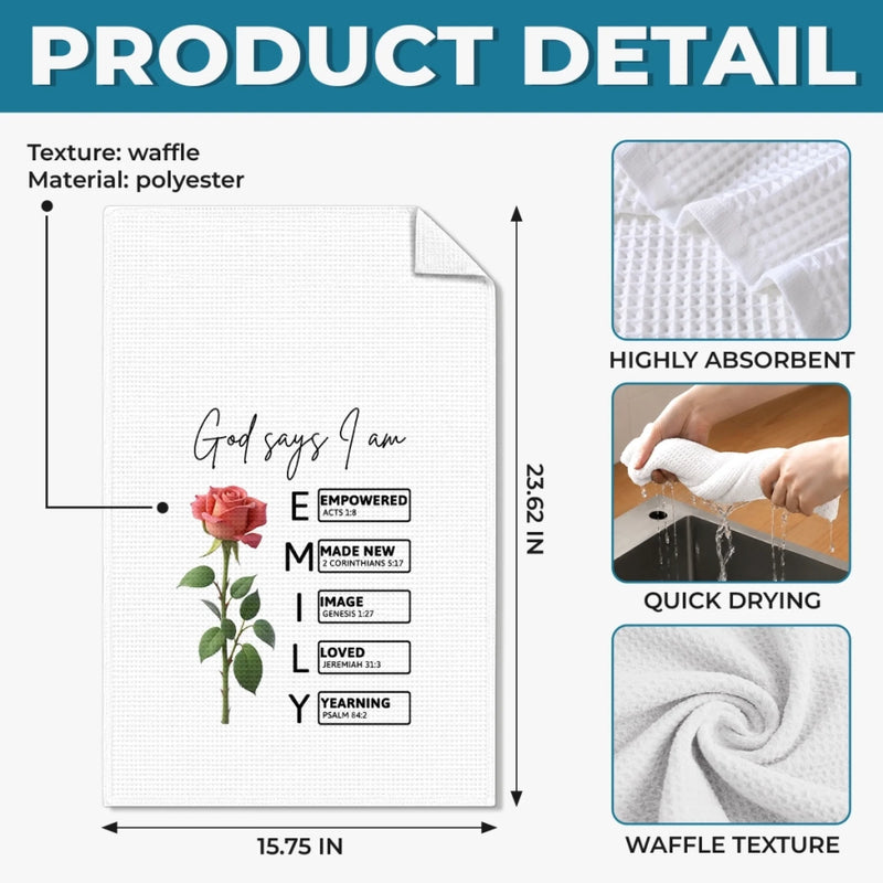 Personalized Kitchen Towel – Birthday Gift For Sister, Bestie, Best Friend – Bloom Through Life
