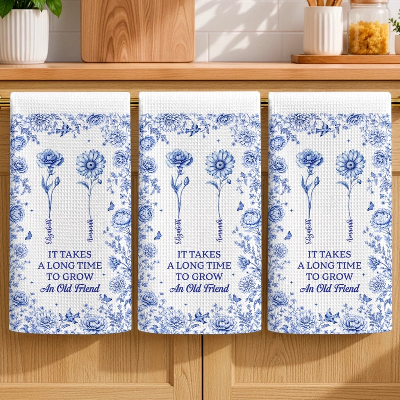 Personalized Kitchen Towel – Birthday Gift For Sister, Bestie, Best Friend – Garden Of Friendship