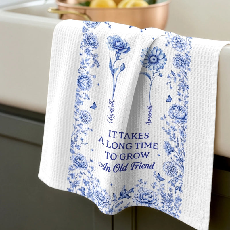 Personalized Kitchen Towel – Birthday Gift For Sister, Bestie, Best Friend – Garden Of Friendship