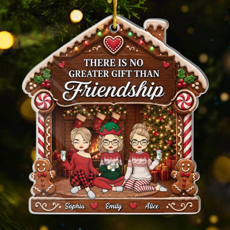 Personalized Acrylic Ornament – Christmas Gift For Sister, Bestie, Best Friend – Laughter Looks Good on Us