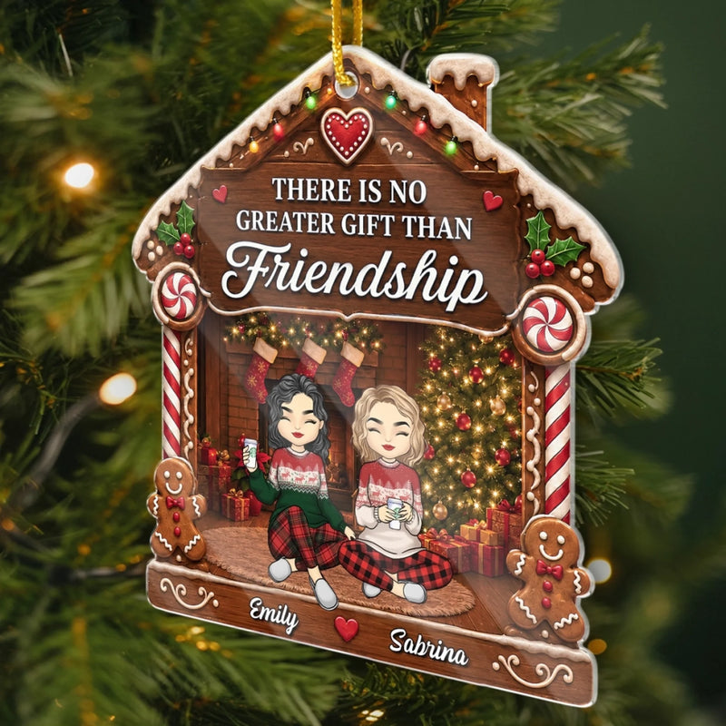 Personalized Acrylic Ornament – Christmas Gift For Sister, Bestie, Best Friend – Laughter Looks Good on Us