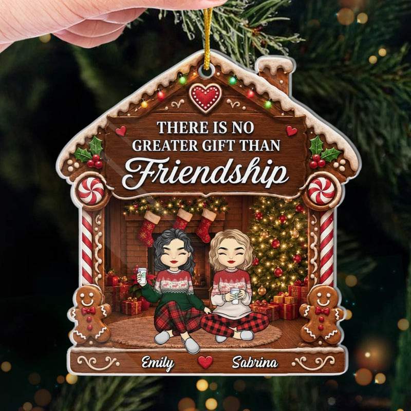 Personalized Acrylic Ornament – Christmas Gift For Sister, Bestie, Best Friend – Laughter Looks Good on Us