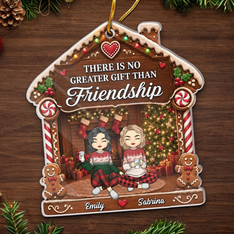 Personalized Acrylic Ornament – Christmas Gift For Sister, Bestie, Best Friend – Laughter Looks Good on Us