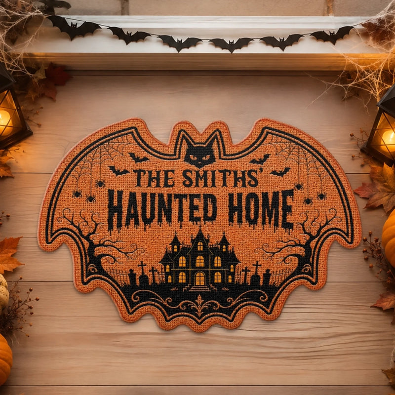 Personalized Shaped Doormat – Halloween Gift For Family – No Tricks Just Treats