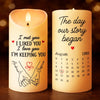 Personalized LED Candle - Anniversary Gift For Couple - Sweetest Anniversary Light