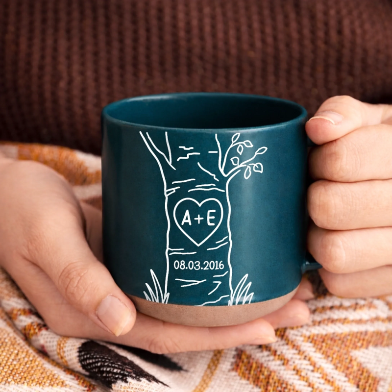 Personalized Pottery Mug - Anniversary Gift For Couple - Better Together Always