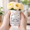 Personalized Flower Vase With Ribbon – Christmas, Housewarming Gift for New Homeowners, Couple – Together Is My Favorite Place