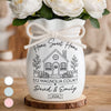 Personalized Flower Vase With Ribbon – Christmas, Housewarming Gift for New Homeowners, Couple – Together Is My Favorite Place