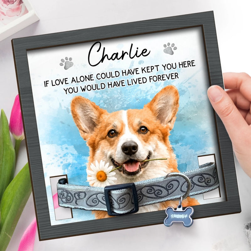 Personalized Photo Collar Frame - Sympathy Gift For Pet Lovers - Always Loved Never Forgotten