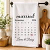 Personalized Kitchen Towel – Anniversary Gift For Couple – A Timeless Love
