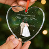 Personalized Glass Ornament – Christmas, Anniversary Gift For Couple, Newlyweds – Officially Mr & Mrs