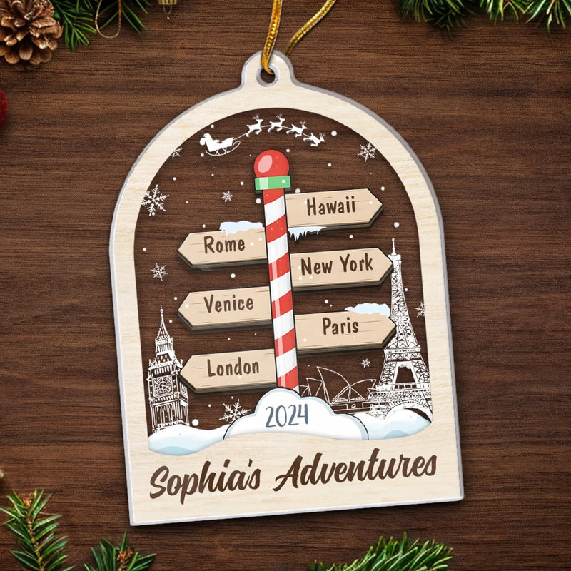 Personalized Acrylic Ornament – Christmas Gift For Family, Travel Lovers – Always Say Yes To New Adventures