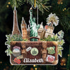 Personalized Acrylic Ornament - Christmas Gift For Travel Lovers - The World Is Your Playground
