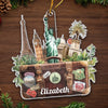 Personalized Acrylic Ornament - Christmas Gift For Travel Lovers - The World Is Your Playground