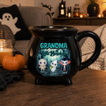 Personalized Cauldron Coffee Mug – Halloween Gift For Grandma, Mom – Grandma Of Little Monsters