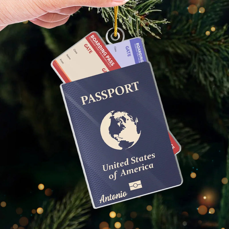 Personalized Acrylic Ornament - Christmas Gift For Travel Lovers - Take Only Memories, Leave Only Footprints