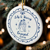 Personalized Ceramic Ornament – Christmas, Wedding Gift For Couple, Newlyweds – Happily Ever After
