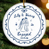 Personalized Ceramic Ornament – Christmas, Wedding Gift For Couple, Newlyweds – Happily Ever After