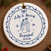 Personalized Ceramic Ornament – Christmas, Wedding Gift For Couple, Newlyweds – Happily Ever After