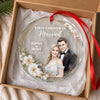 Personalized Photo Glass Ornament – Christmas, Anniversary Gift For Couple – First Christmas Together
