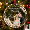 Personalized Photo Glass Ornament – Christmas, Anniversary Gift For Couple – First Christmas Together