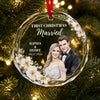 Personalized Photo Glass Ornament – Christmas, Anniversary Gift For Couple – First Christmas Together