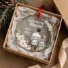 Personalized Glass Ornament – Christmas, Anniversary Gift For Couple – One Unforgettable Love Story