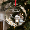 Personalized Glass Ornament – Christmas, Anniversary Gift For Couple – One Unforgettable Love Story