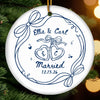 Personalized Ceramic Ornament – Christmas, Wedding Gift For Couple, Newlyweds – Our Love Story