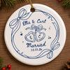 Personalized Ceramic Ornament – Christmas, Wedding Gift For Couple, Newlyweds – Our Love Story