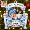 Personalized Photo Acrylic Ornament – Christmas, Baby Shower Gift For New Parents, Baby – The Sweetest Miracle