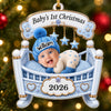 Personalized Photo Acrylic Ornament – Christmas, Baby Shower Gift For New Parents, Baby – The Sweetest Miracle