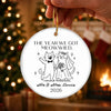 Personalized Ceramic Ornament – Christmas, Wedding Gift For Couple, Newlyweds – The Year We Got Meowwied