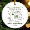 Personalized Ceramic Ornament – Christmas, Wedding Gift For Couple, Newlyweds – The Year We Got Meowwied