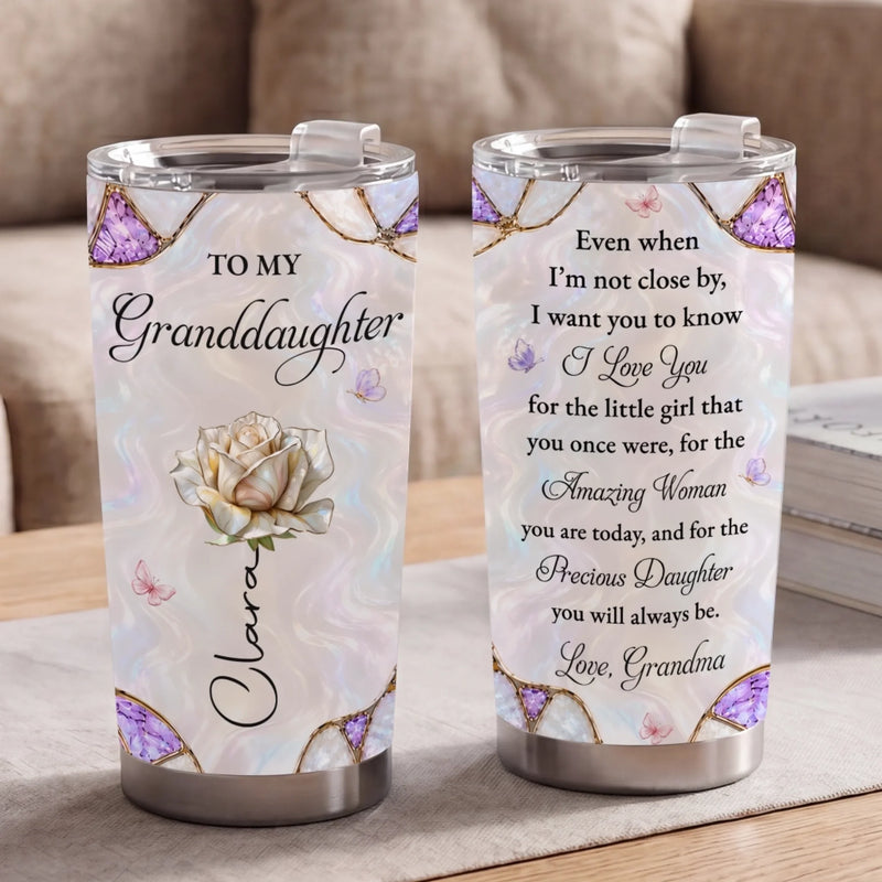Personalized 3D Inflated Effect Printed Tumbler - Gift For Daughter, Granddaughter - You Make My World Brighter