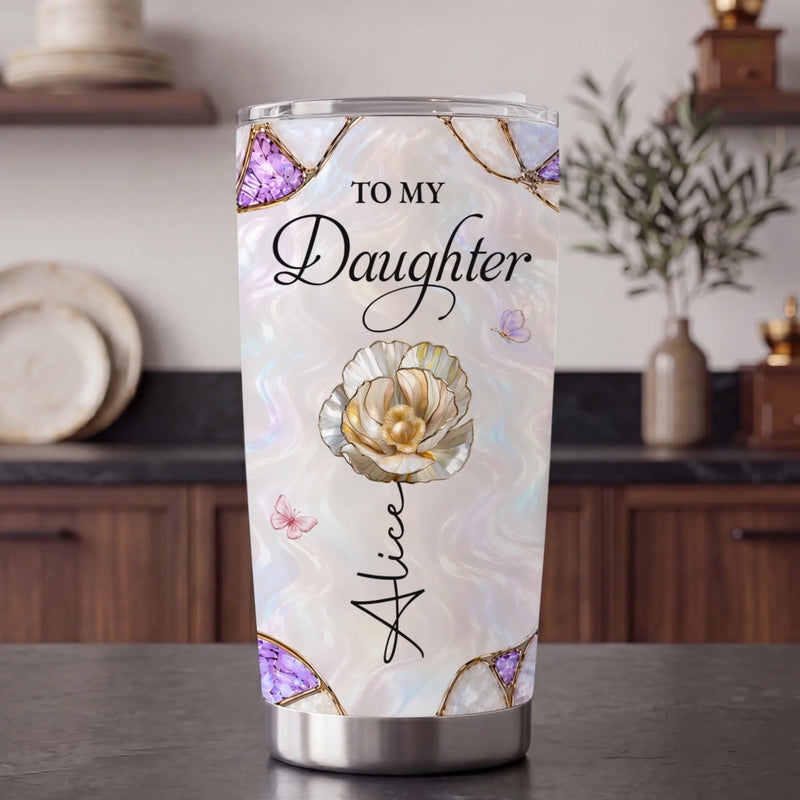 Personalized 3D Inflated Effect Printed Tumbler - Gift For Daughter, Granddaughter - You Make My World Brighter