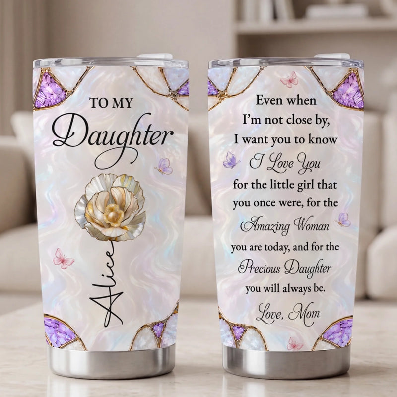 Personalized 3D Inflated Effect Printed Tumbler - Gift For Daughter, Granddaughter - You Make My World Brighter