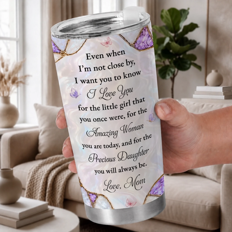 Personalized 3D Inflated Effect Printed Tumbler - Gift For Daughter, Granddaughter - You Make My World Brighter
