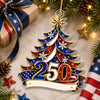 Personalized Acrylic Ornament – America 250th Anniversary Christmas Gift For Family – Love Keeps Us United