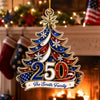 Personalized Acrylic Ornament – America 250th Anniversary Christmas Gift For Family – Love Keeps Us United