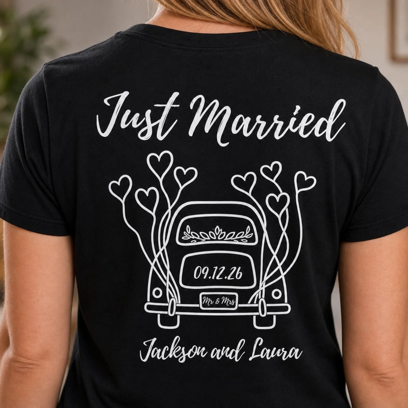 Personalized Couple T-shirt – Gift For Couple, Bride, Groom, Newlyweds – Mr & Mrs