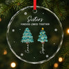 Personalized Glass Ornament - Christmas Gift For Sister, Brother, Family - Winter With You