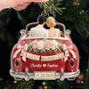 Personalized Acrylic Ornament – Christmas, Wedding Gift For Couple, Newlyweds – Our Forever Starts Here