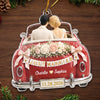 Personalized Acrylic Ornament – Christmas, Wedding Gift For Couple, Newlyweds – Our Forever Starts Here