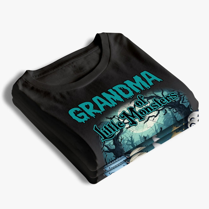 Personalized Unisex T-shirt, Sweatshirt, Hoodie – Halloween Gift For Grandma, Mom – Grandma Of Little Monsters