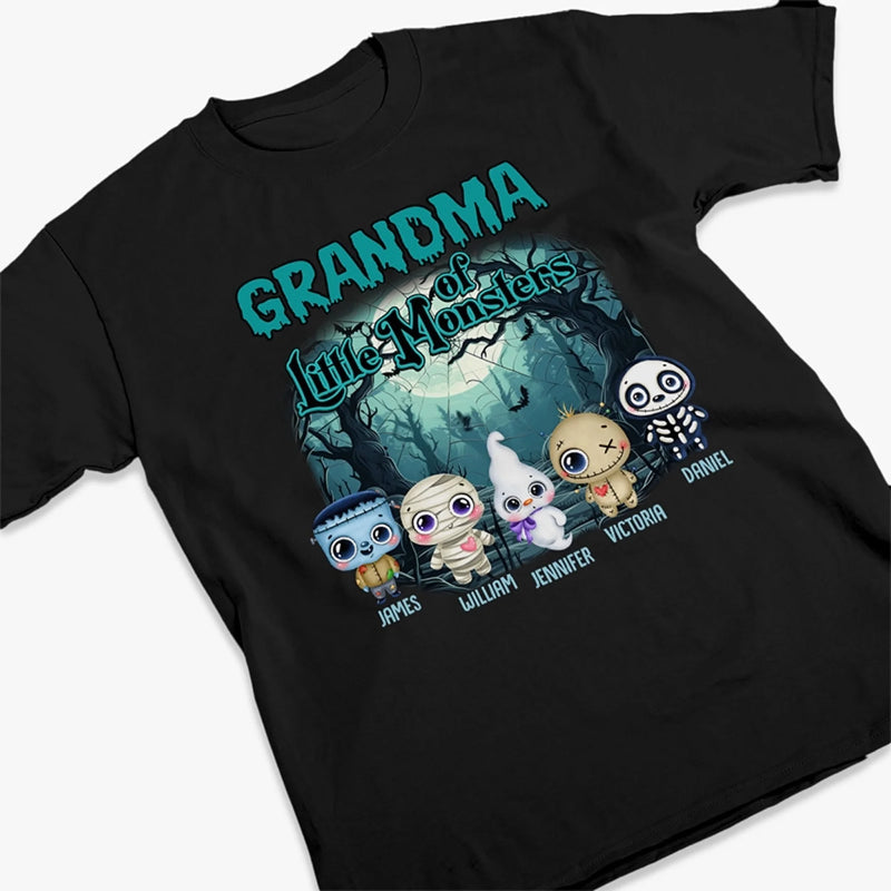 Personalized Unisex T-shirt, Sweatshirt, Hoodie – Halloween Gift For Grandma, Mom – Grandma Of Little Monsters