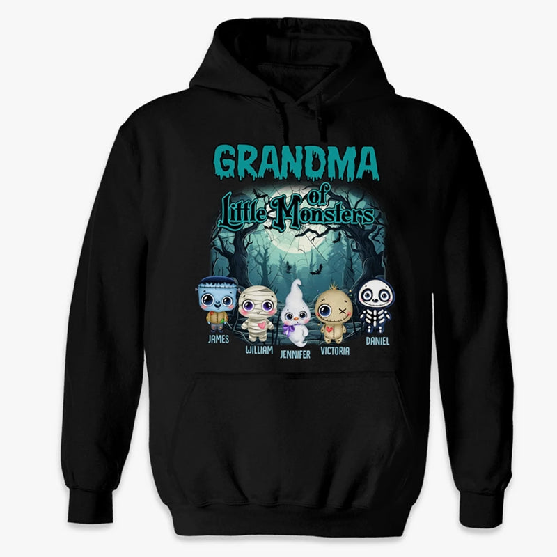 Personalized Unisex T-shirt, Sweatshirt, Hoodie – Halloween Gift For Grandma, Mom – Grandma Of Little Monsters