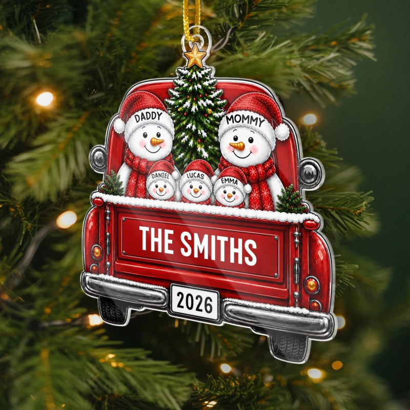 Personalized Acrylic Ornament – Christmas Gift For Family – Joy Rides With Us