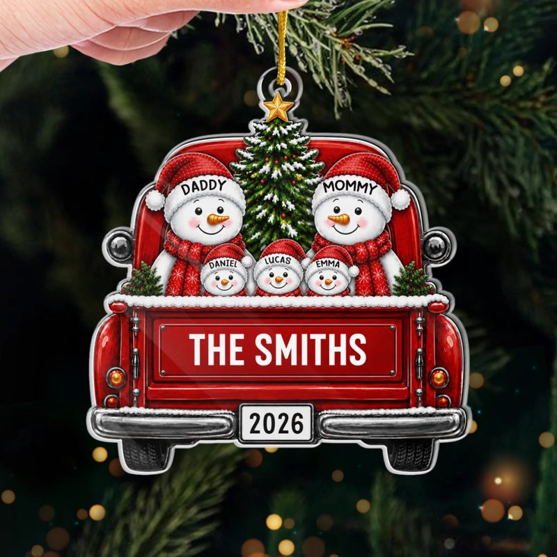 Personalized Acrylic Ornament – Christmas Gift For Family – Joy Rides With Us